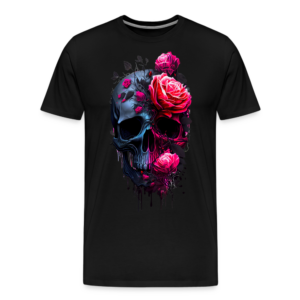 Männer Premium T-Shirt Skull and Rose