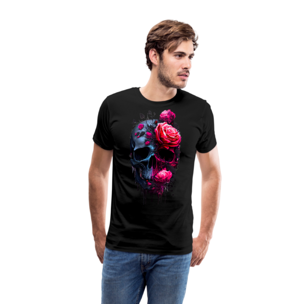 Männer Premium T-Shirt Skull and Rose – Bild 2