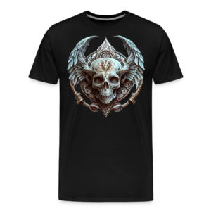 Männer Premium T-Shirt Flügelschädel