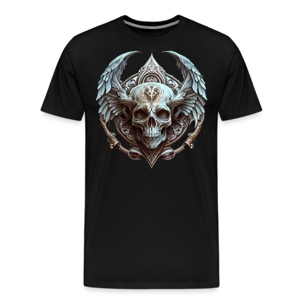 Männer Premium T-Shirt Flügelschädel