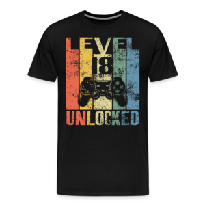 Männer Premium T-Shirt Level 18 Unlocked