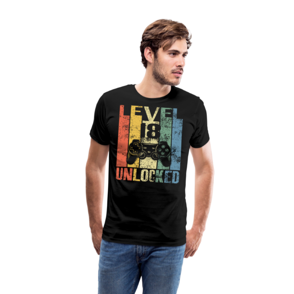 Männer Premium T-Shirt Level 18 Unlocked – Bild 2