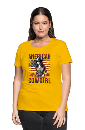 Frauen Premium T-Shirt American Cowgirl