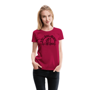 Frauen Premium T-Shirt Live Love Horses