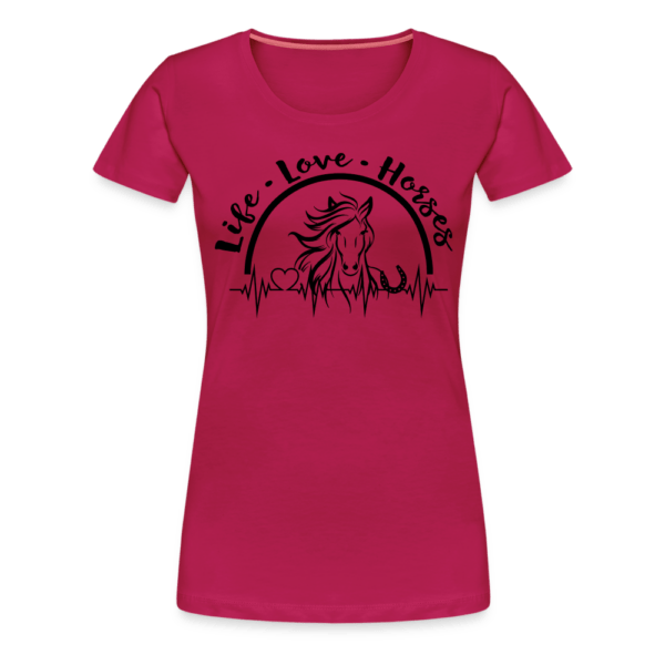 Frauen Premium T-Shirt Live Love Horses – Bild 2