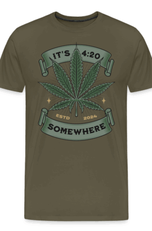 Männer Premium T-Shirt Cannabis 4:20 Somewhere