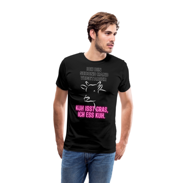 Männer Premium T-Shirt Second Hand Vegetarier :-) – Bild 2