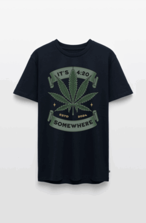 Männer Premium T-Shirt Cannabis 4:20 Somewhere