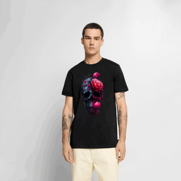 Männer Premium T-Shirt Skull and Rose