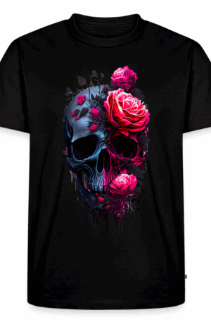 Männer Premium T-Shirt Skull and Rose