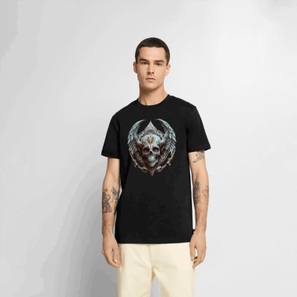 Männer Premium T-Shirt Flügelschädel